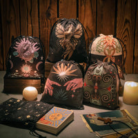 Shappy 6 Pcs Velvet Drawstring Pouches for Tarot Cards Dice - Classic Style - image 4