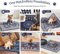 Washable Pee Pads, Super Absorbent Puppy Pads - Blue Medallion / 18"*24"(Pack of 2) - image 2