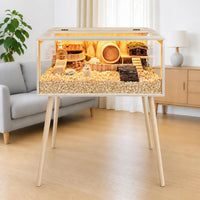 PROLEE Small Animal Cage, Hamster Cage Wooden Roof - 40.0"L x 20.0"W x 47.5"H / Wooden Roof - image 2