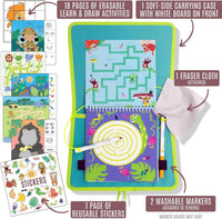 Totebook kids travel activity kit with tethered dry erase markers and ocean theme activity book - view 29