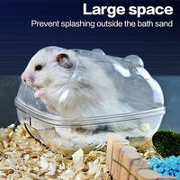 Hamster Bathtub,Hamster Bathroom,Small Animal Habitat Décor,Sand Bath Container Transparent Beds,Hamster Bed,Ice Bathtub,Sleep Pad Nest,Sand Bath Box for Small Pet Animals Cage Accessories（S）