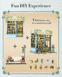 Cutefun Book Nook Kit, Bach Strings Musical Instrument Store - Anna's Blue Blossom - image 4