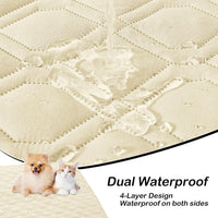 Waterproof Dog Bed Blanket - Beige+beige / Geometric / 40x50 Inch - image 3