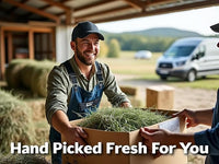 Blue Mountain Hay | Fresh 2nd Cutting Timothy Grass Hay (25 Pounds) | Soft & Leafy, Balanced Nutrition | High-Altitude Hay Pet Food for Adult Rabbits, Guinea Pigs, Chinchillas, and Other Small Pets