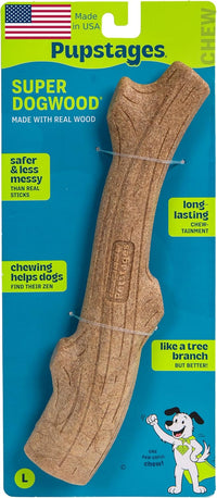 Super Dogwood Stick Dog Chew Toy, Made in USA, 11" - Large (Pack of 1)