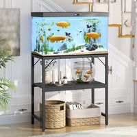 MAHANCRIS 20 Gallon Fish Tank Stand - Black / 20 Gallon