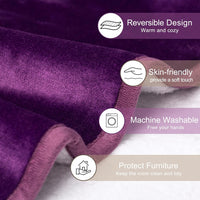 Waterproof Blanket for Bed Couch, Sherpa Fleece Throw, 50x60 – Essentials for Dogs - 30x40 inches / Dark Purple - image 2