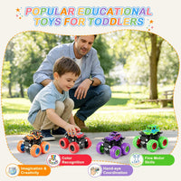 Construction Toys, Mixer Excavator Crane Dump Truck Toy for Boys Age 4-7 – Fun for Kids & Family - Purple, Orange, Green, Red - image 4