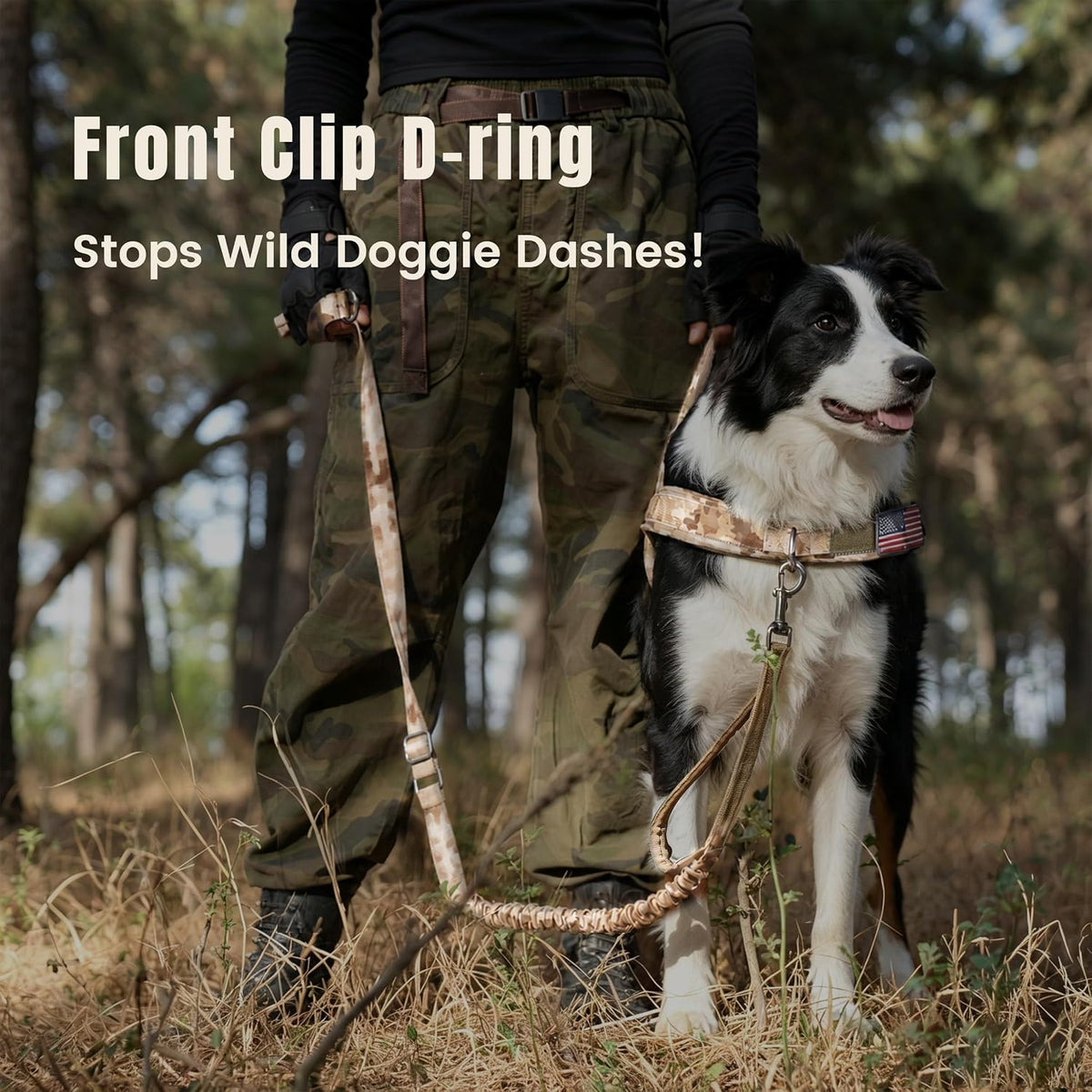Forestpaw No Pull Dog Harness with Large Handle, Comfortable, L - L: Chest 26-31", Fit 50-80 lbs / Brown Camo - image 3