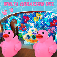 Hungdao 1 Pack 4 Feet Giant Inflatable Duck Pool Float - Pink / 2 - image 4
