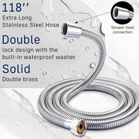 Dog Shower Attachment for Pet Bath,Dog Washing Hose Attachment,Dog Wash Sprayer Kit Includes 2-mode Dog Shower Handheld,118 Inches Stainless Steel Hose,G1/2" Metal Shower Diverter (Sprayer Kit)