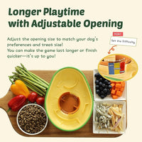 Avocado Non-Spill Treat Dispensing Wobble Toys for Dogs
