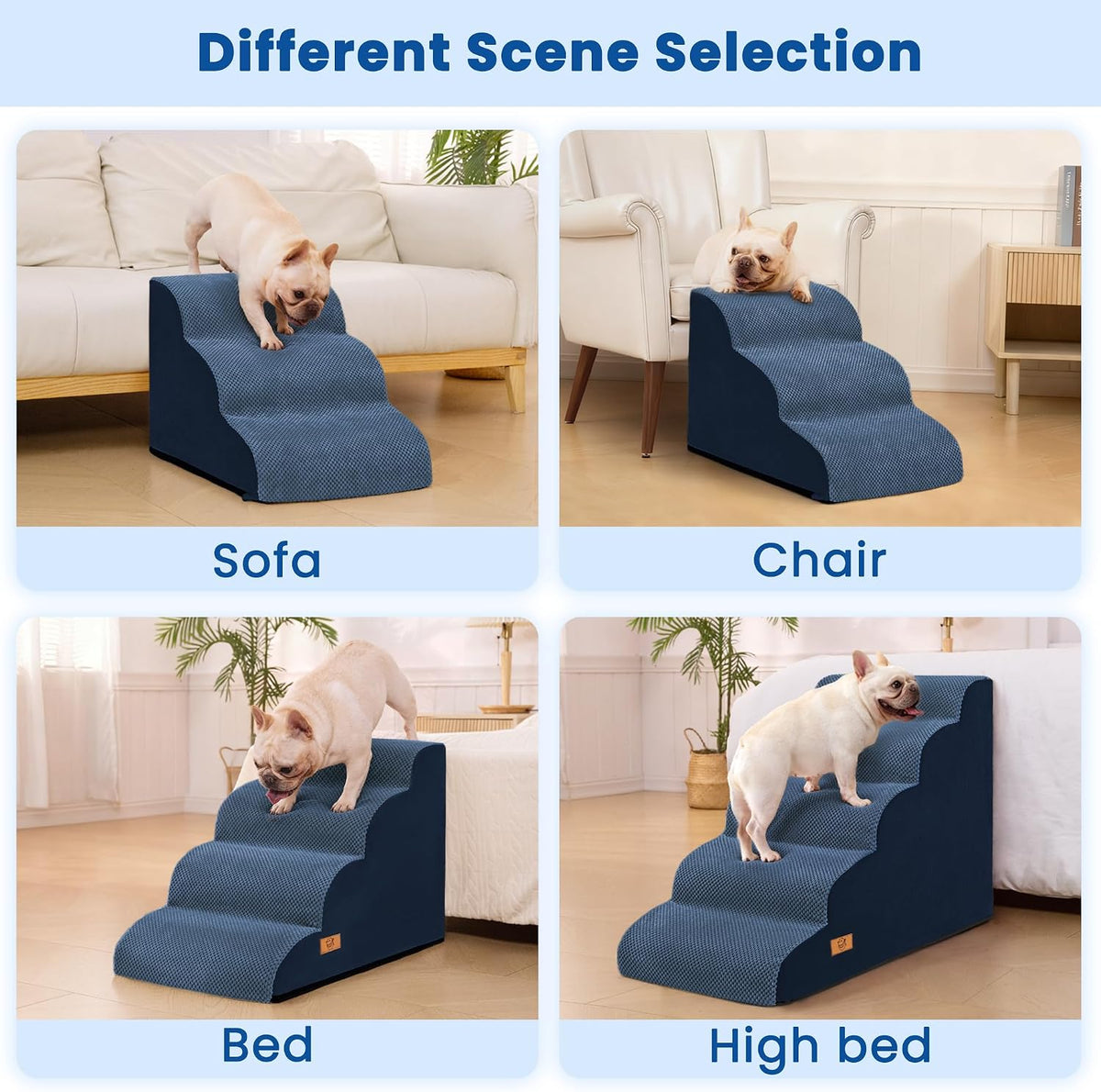 Dog Stairs for Small Dogs & Cats - Blue / 3 - image 4