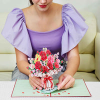 Lovely Rose Bouquet Oversized Pop Up Card with Keepsake