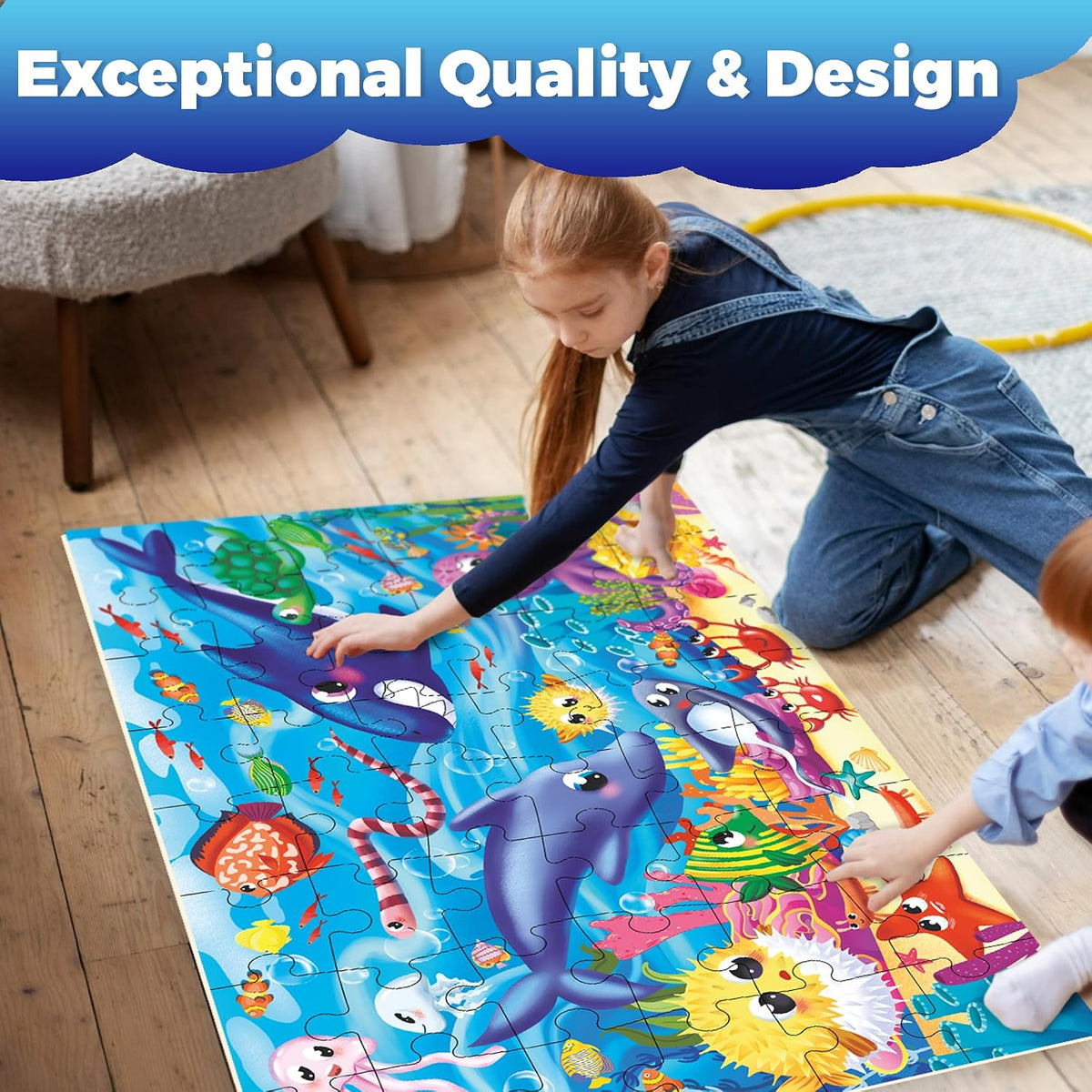 Giant Floor Puzzles for Kids Ages 4-6 - Ocean - image 4
