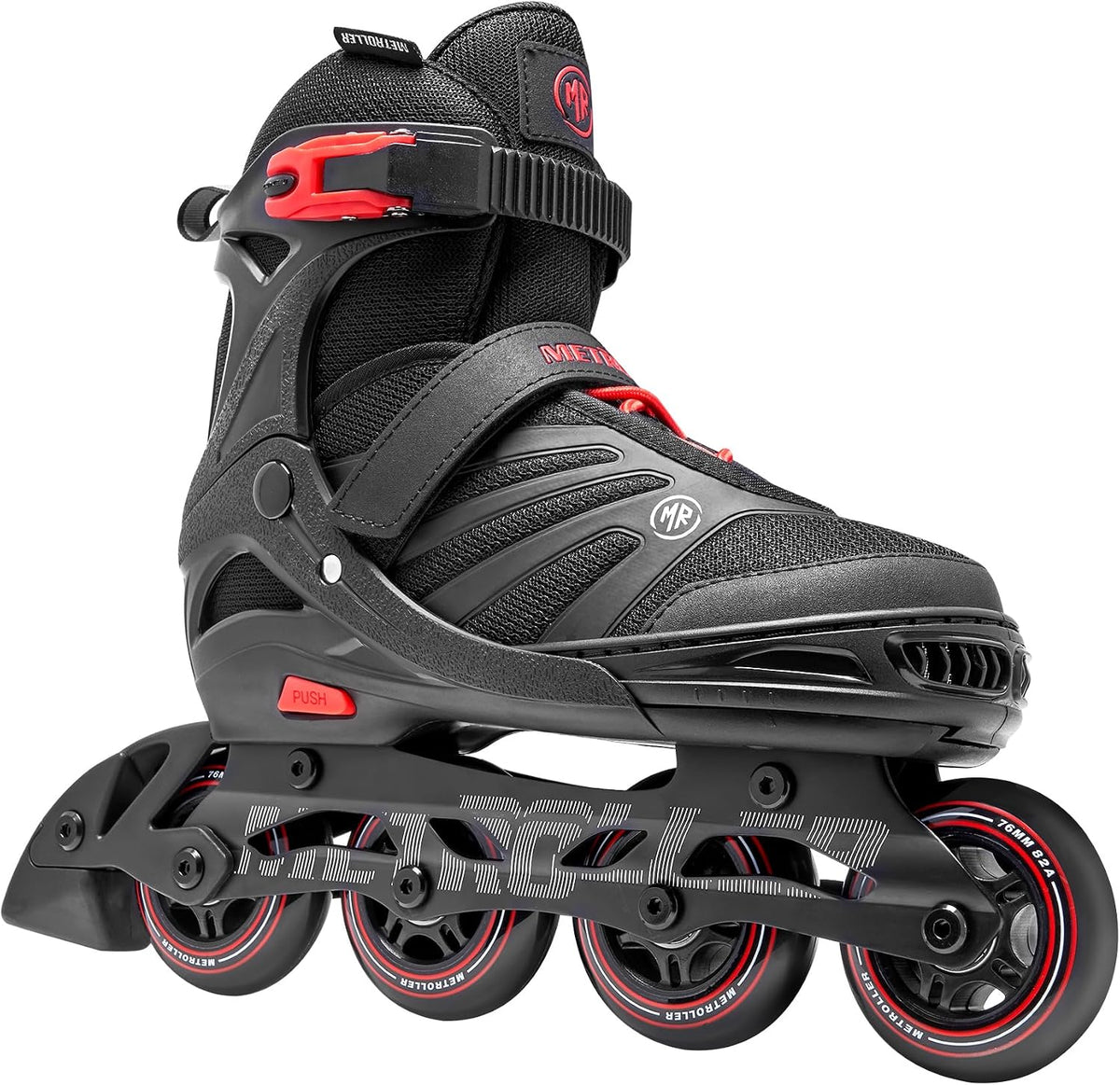 METROLLER Adult Inline Skates for Men Women Teens – Fun for Kids & Family - Red / Large-Youth & Adult (4-7 Kids Men/5-8Women)