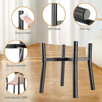 Lifted Dog Bowl Stand - Without Bowls, Single Raise Pet Food Table Adjustable Wide 7-11", Tall 12" - Bowl Stand Size Optional, Dog Bowl Holder Elevated for Small Medium Large Dog Breed