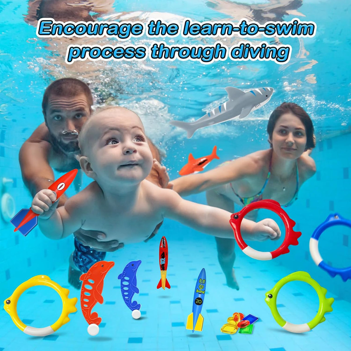 Jasonwell Pool Diving Toys Games - 25 PCS - image 2