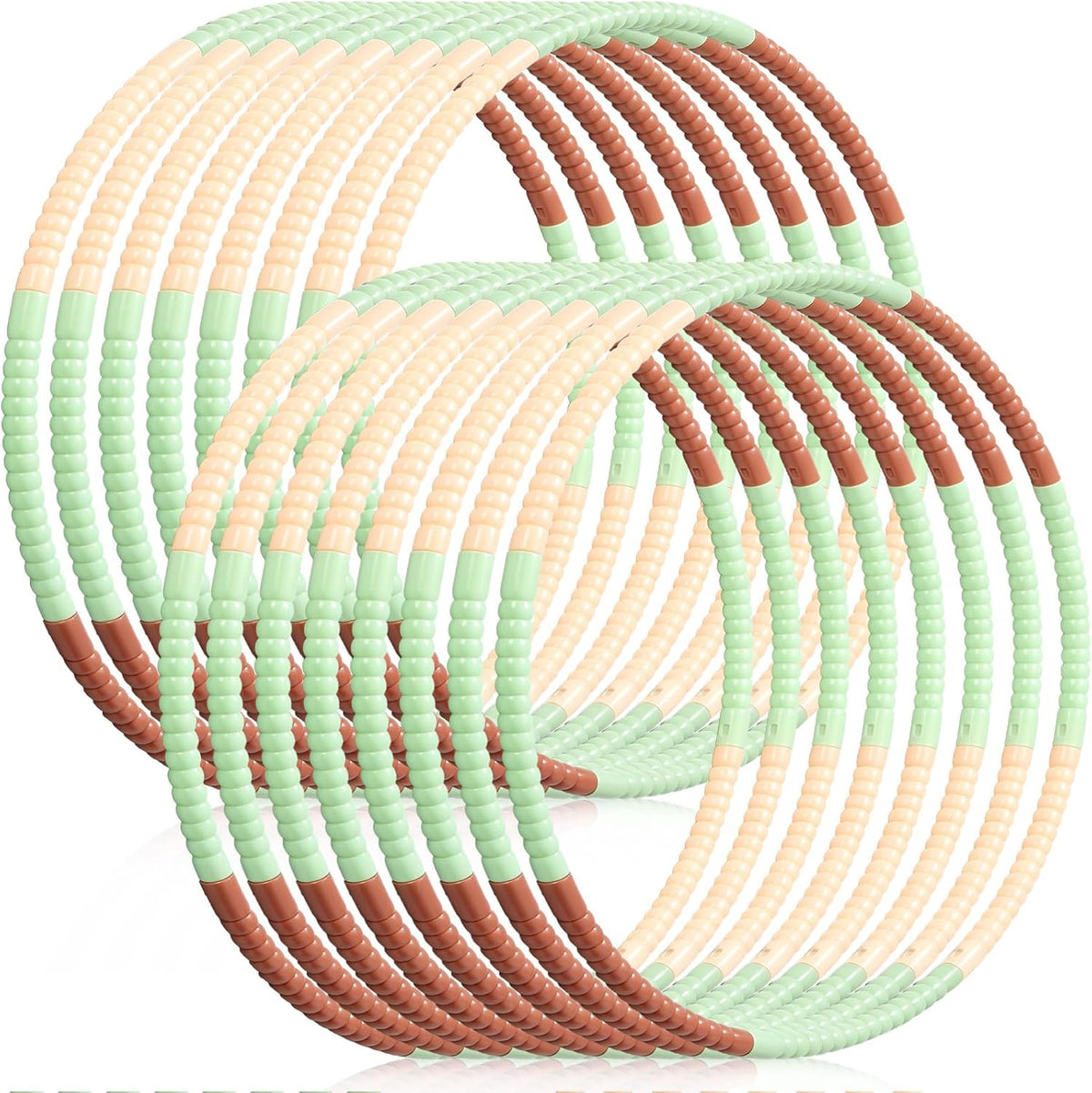 Vinsot plastic hoops for kids, 16 multicolor snap-together exercise hoops - view 2