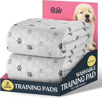 Super Absorbent Washable Pee Pads for Dogs - Rectangular - White / 18x24