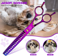 JASON Dog Grooming Thinning Scissors - Purple / 7.03 - image 2