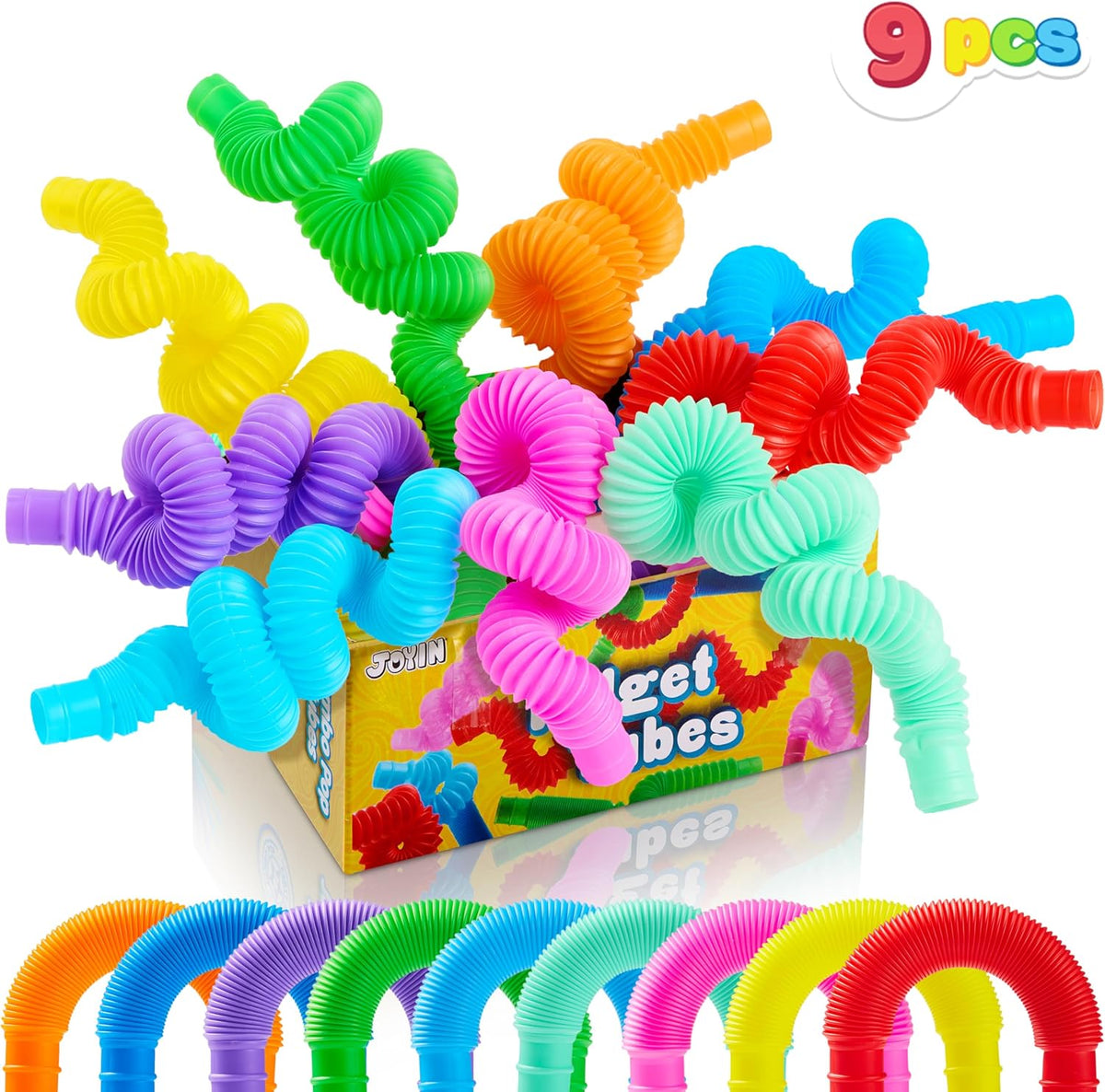 JOYIN 36 Pack Pop Tubes Sensory Toys - Large / 9