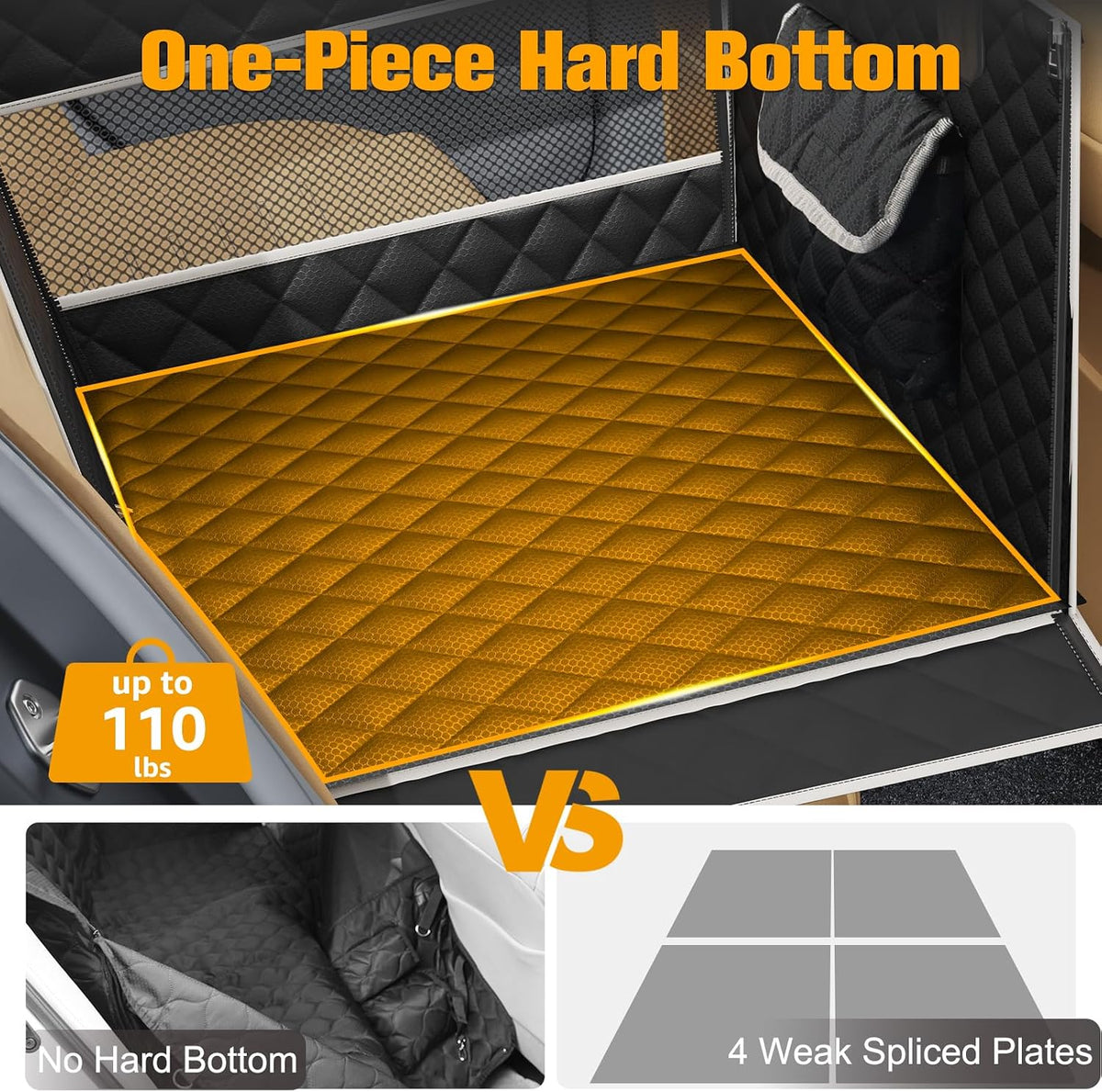 Large Dog Car Seat, Back Seat Extender for Pets with Hard Bottom – Essentials for Dogs - L - image 2