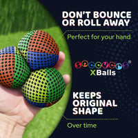 speevers Juggling Balls for Beginners and Professionals Set of 3 - Orange Green Yellow Blue / 3.2 oz - image 3