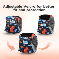 Washable Belly Bands for Male Dogs, Reusable Dog Diapers Male - Large (18"-21") / Tabby-Print - image 4