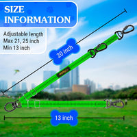 Double Dog Leash, Adjustable Length Long Leash for Dog Training - Green / 2 dog leash - image 2