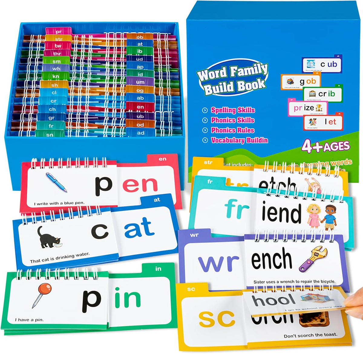 Alened addition and subtraction flash cards with rings and dry-erase markers
