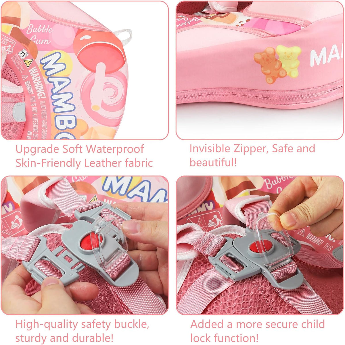 Mambobaby Float with Canopy & Tail - Pink (Candy) - image 3