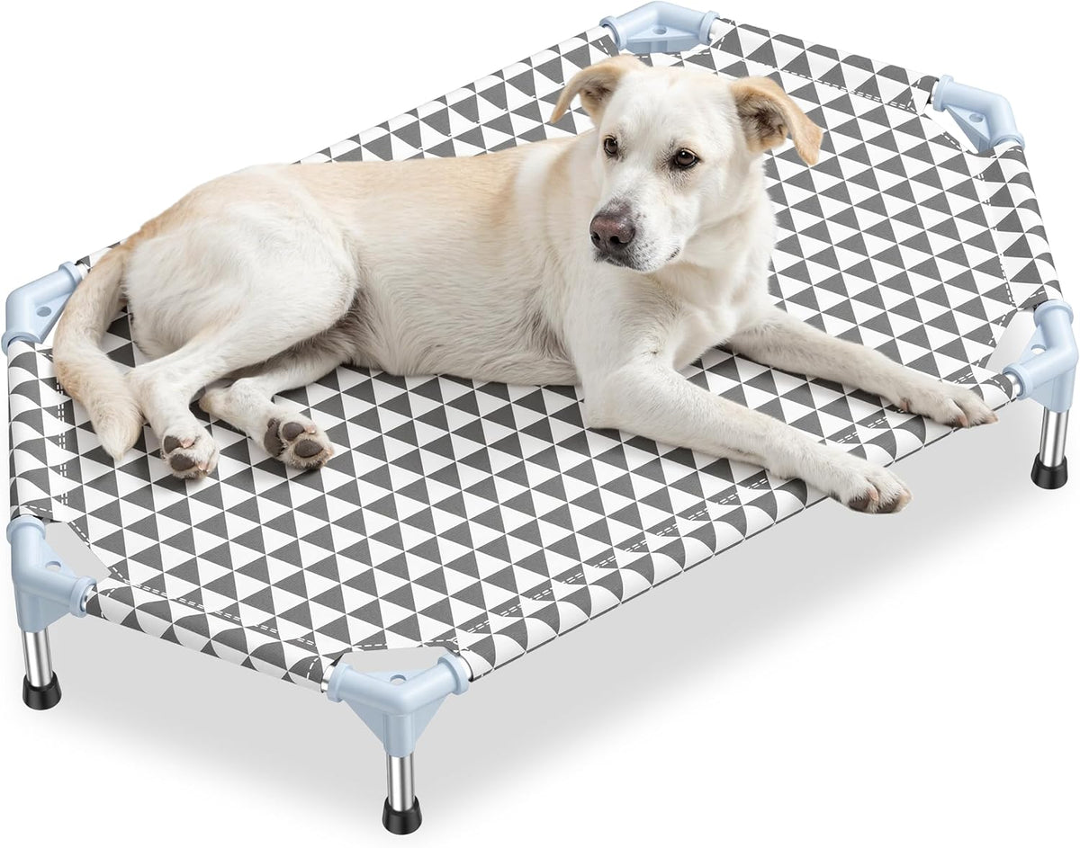 Kuntrust Elevated Outdoor Dog Bed, Medium Size, Cotton Material - Triangle / 6 sided Medium