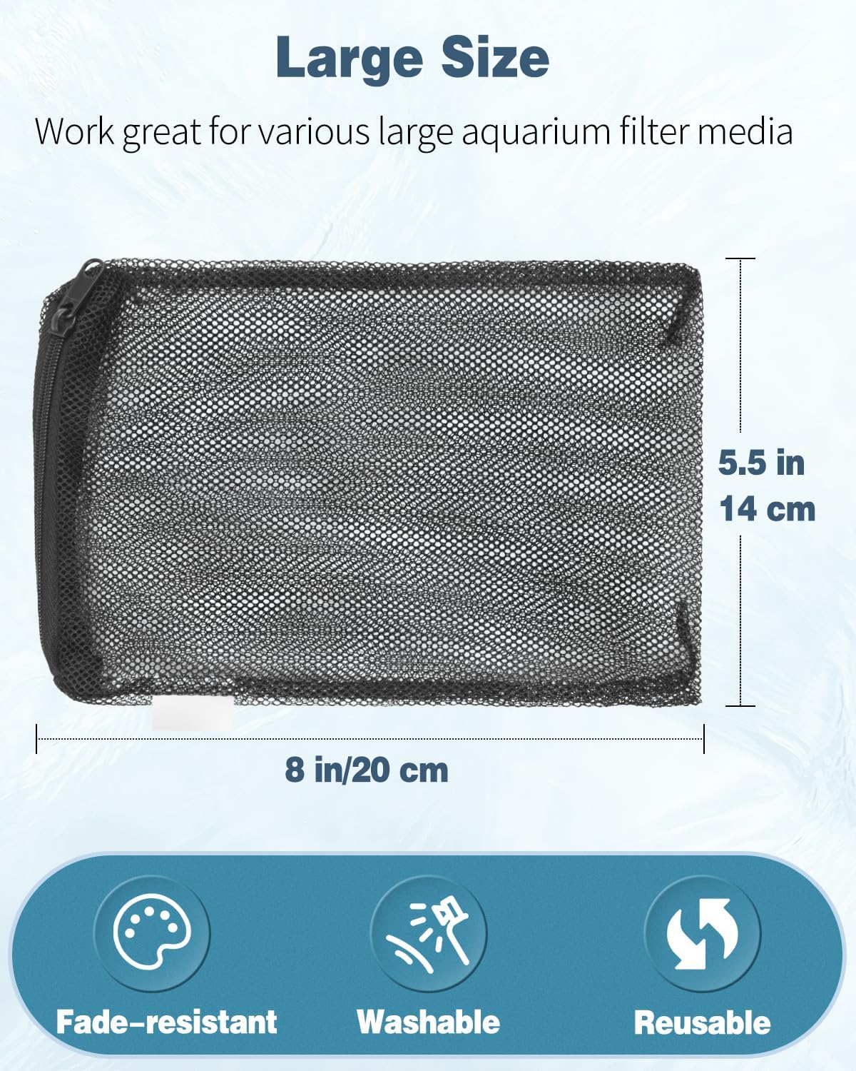 Pawfly 8 Pack Aquarium Filter Media Bags - Fine / 8" x 5.5" - image 3