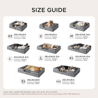 Bedsure Orthopedic Dog Bed Medium Size Dogs - Washable Medium Dog Cat Bed Waterproof, Comfort Pet Couch Sofa with Washable Removable Cover, Pets Bed with Nonskid Bottom, Grey, 28"