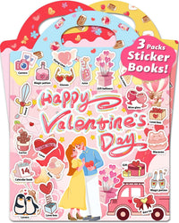 Walenced Reusable Sticker Book, Stickers for Kids - Valentines