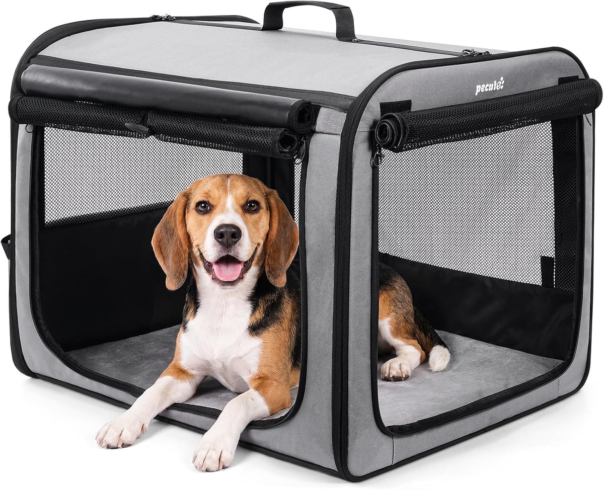 Dog Car Carrier Light Weight 24×17.7×20.5in - Gray / 27.0"L x 20.5"W x 20.5"H