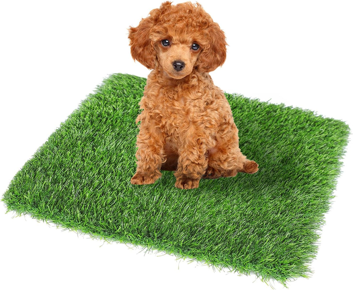 GLOBREEN 34" x 23" Fake Grass Pee Pad for Dogs Potty Training Turf - Green-01 / 19x29 Inch