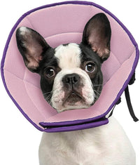 Dog Cone Collar M, Soft Cones for Large Medium Small Dogs,Adjustable Dog Cone Alternative to Stop Licking, Comfy Elizabethan Collar for After Surgery Wound Healing & Hot Spots Purple