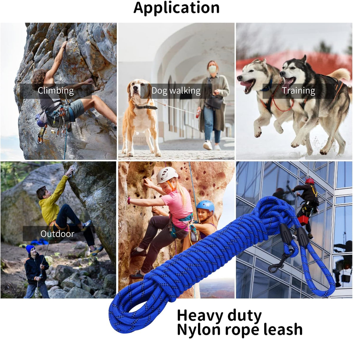 Hi Kiss Dog/Puppy Obedience Recall Training Agility Lead - 30 Feet / U1:Royal Blue-Diam 1/3" - image 2