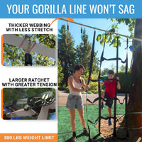 Hyponix Ninja Warrior Obstacle Course for Kids, 13 Obstacles - 2 x 60' + 13 Obstacles / Grey - image 2