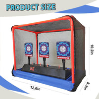 MTISGREAT auto reset digital shooting target with net and two wrist bands for toy blasters - view 3