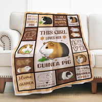 Levens Black Cat Blanket, Cozy Cats Blankets for Cat Lovers 60"x50" Soft Plush Black Cats Gifts - Guinea Pig Blanket Brown / 50"x60"