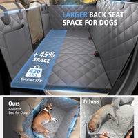 Back Seat Extender for Dogs - L - For Cars / Mid-Size SUV / Double Cab Truck / Grey - image 2
