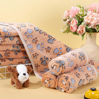 Chumia 40 Pcs Dog Blankets, Pink, Purple - Paw / Brown / 40 - image 4