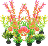AQUANEAT Artificial Fish Tank Plants - Pink