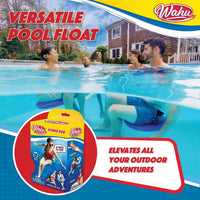 Wahu Hydro Pod round pool float in light blue and blue with drawstring carrying bag - view 4