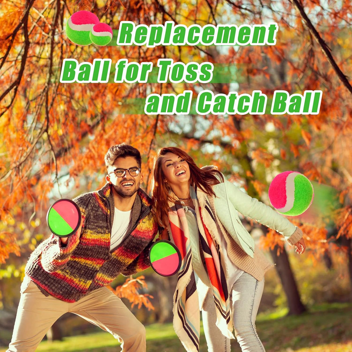 Hanaive toss and catch replacement balls, 4 rubber balls in two sizes - view 4