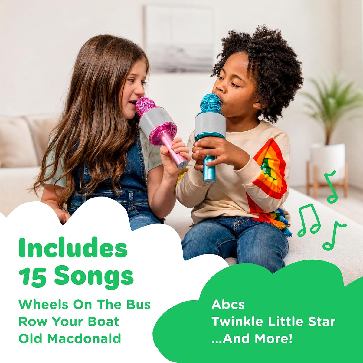 Move2Play, Kids Karaoke Microphone - Green/Blue - image 3