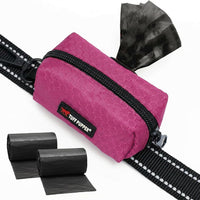 Tuff Pupper Dog Poop Bag Holder, Works with Any Dog Leash - Pink
